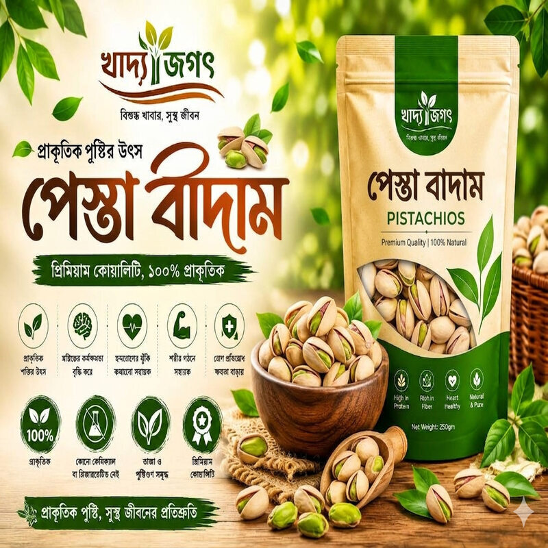 pesta nat পেস্তা বাদাম-২৫০ গ্রাম